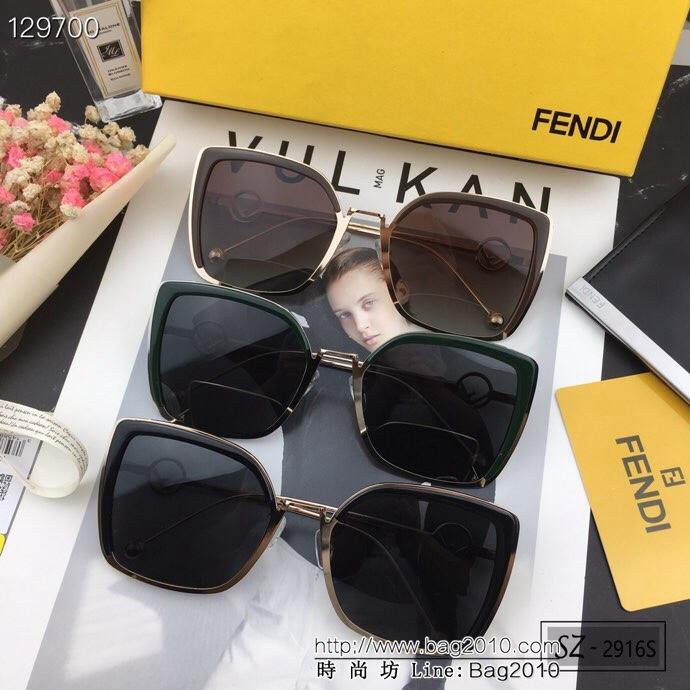 FENDI芬迪 寶麗來樹脂偏光鏡片 TR90鏡架 2019新款太陽鏡 遮擋有害光線防輻射 2916S  lly1572